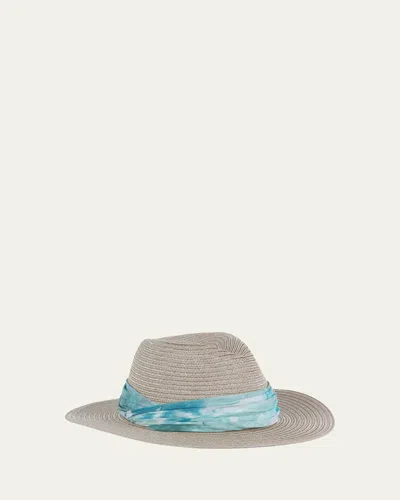Eugenia Kim Courtney Sash Woven Packable Fedora In Multi