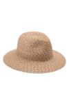 Eugenia Kim Women's Courtney Packable Straw Fedora In Camel/ Brown