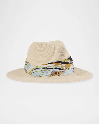 Eugenia Kim Courtney Woven Paper Fedora In White