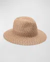Eugenia Kim Courtney Woven Straw Fedora In Camel Brown