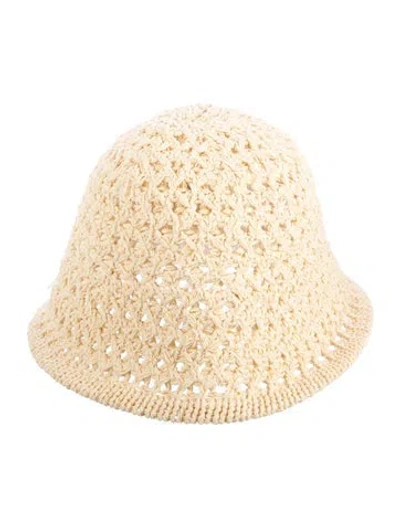Pre-owned Eugenia Kim Crochet Bucket  Hat W/tags In Neutral