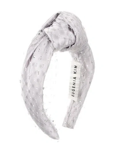 Pre-owned Eugenia Kim Crystal Accent Headband In White
