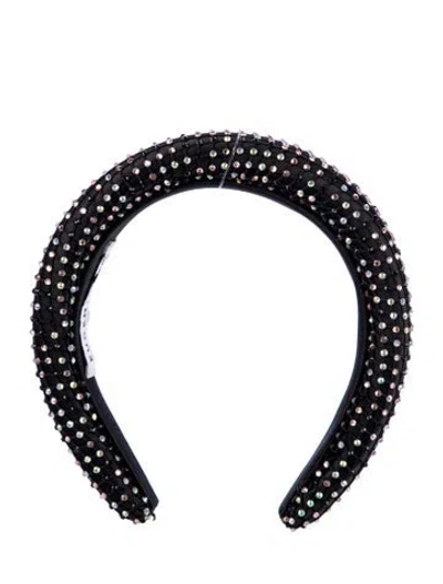 Pre-owned Eugenia Kim Crystal Embellished Headband In Black