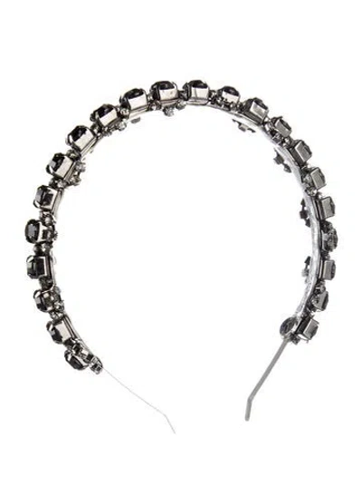 Pre-owned Eugenia Kim Crystal Embellished Headband In Black