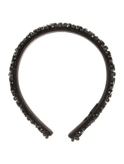 Pre-owned Eugenia Kim Crystal Embellished Headband  W/tags In Black