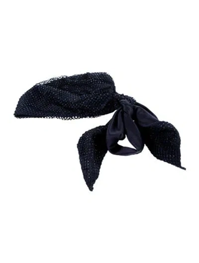 Pre-owned Eugenia Kim Crystal Embellished Headscarf W/tags In Blue