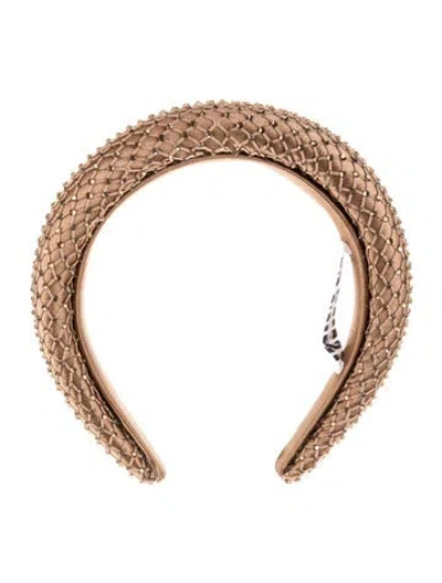 Pre-owned Eugenia Kim Crystal Headband In Brown
