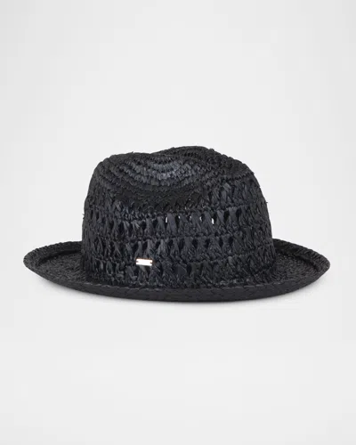Eugenia Kim Dakota Raffia Fedora In Black