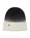 Eugenia Kim Dip Dye Rib Knit Merino Wool Beanie In Black