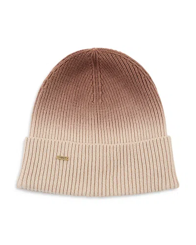 Eugenia Kim Dip Dye Rib Knit Merino Wool Beanie In Nude