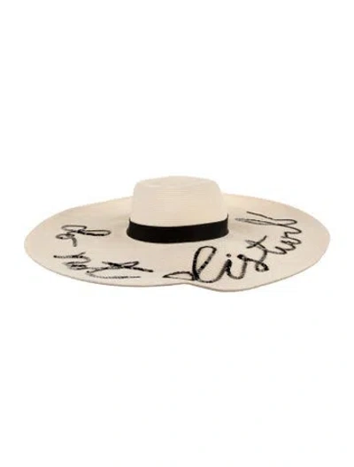 Pre-owned Eugenia Kim "do Not Disturb" Sun Hat In Neutrals