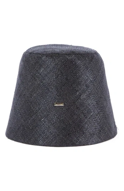 Eugenia Kim Ella Raffia Packable Upf 50+ Bucket Hat In Blue