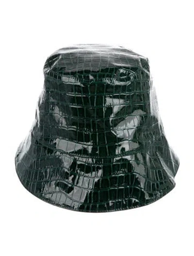 Pre-owned Eugenia Kim Embossed Bucket Hat In Green