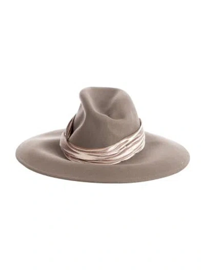 Pre-owned Eugenia Kim Emmanuelle Fedora In Gray