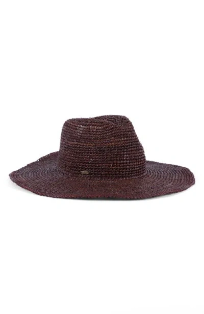 Eugenia Kim Emmanuelle Packable Crochet Upf 50+ Fedora In Brown