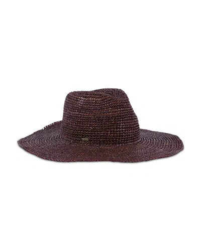 Eugenia Kim Emmanuelle Packable Raffia Fedora In Brown