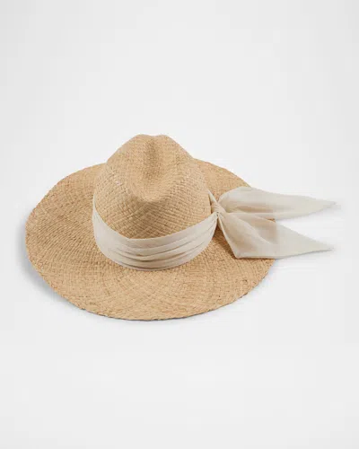 Eugenia Kim Emmanuelle Raffia Wide-brim Fedora In Brown