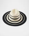 Eugenia Kim Emmanuelle Wide Brim Packable Straw Fedora In Emmanuelle
