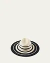 Eugenia Kim Emmanuelle Striped Straw Fedora In Emmanuelle