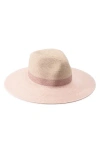 Eugenia Kim Women's Emmanuelle Packable Wide-brim Fedora In Sand/ Rose/ Pale Pink