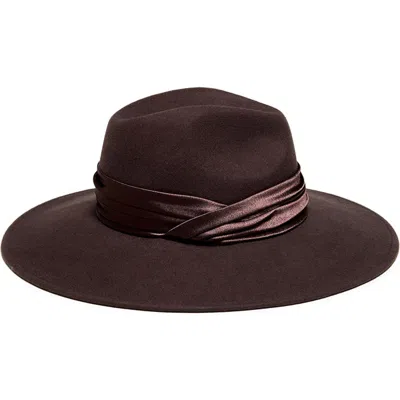 Eugenia Kim Emmanuelle Wide-brim Felt Fedora Hat In Espresso