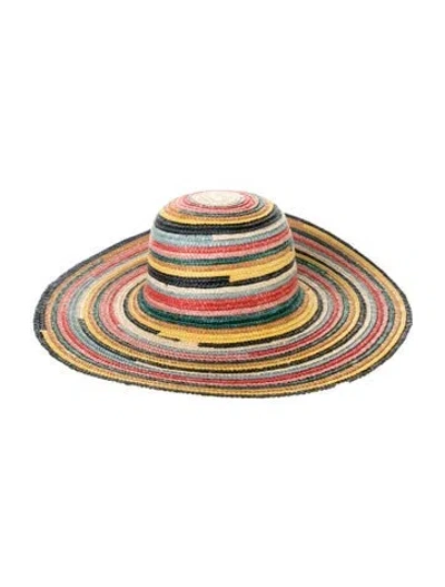 Pre-owned Eugenia Kim Straw Sun Hat W/tags In Yellow