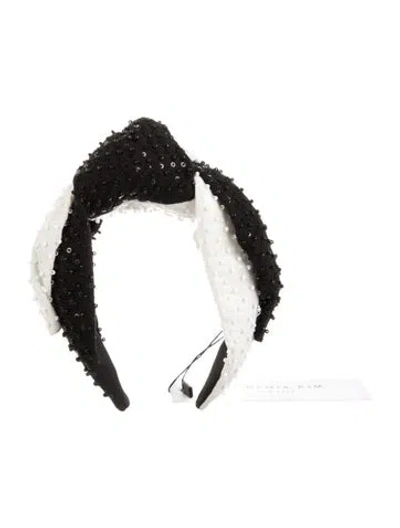 Pre-owned Eugenia Kim Fabric Hairband W/tags In Black/white