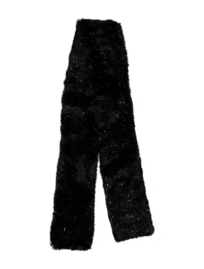 Pre-owned Eugenia Kim Faux Fur Scarf In Black
