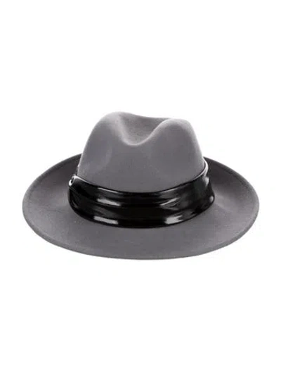 Pre-owned Eugenia Kim Fedora In Black/grey