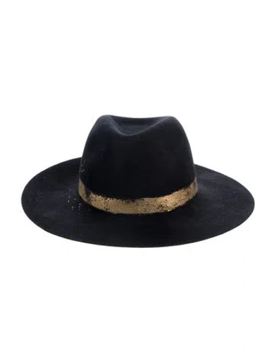 Pre-owned Eugenia Kim Fedora Hat In Black