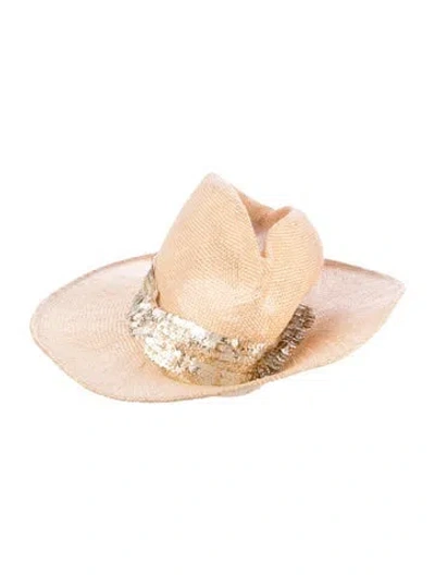 Pre-owned Eugenia Kim Fedora Hat In Neutrals