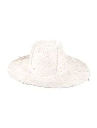 Pre-owned Eugenia Kim Fedora Hat W/tags In White