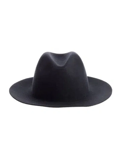 Pre-owned Eugenia Kim Felt Gambler Hat In Blue