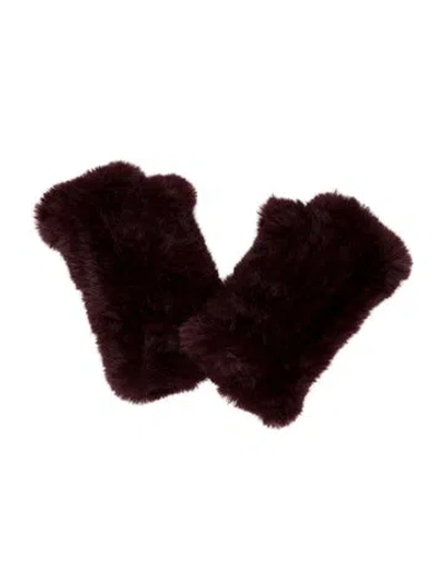 Pre-owned Eugenia Kim Fingerless Gloves W/tags In Burgundy