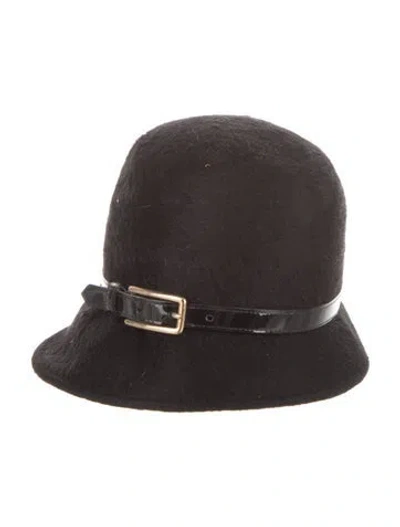Pre-owned Eugenia Kim Fur Bucket Hat In Black