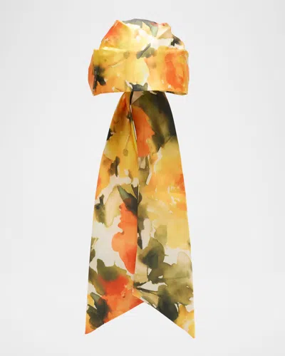 Eugenia Kim Gigi Multicolor Headscarf In Orange
