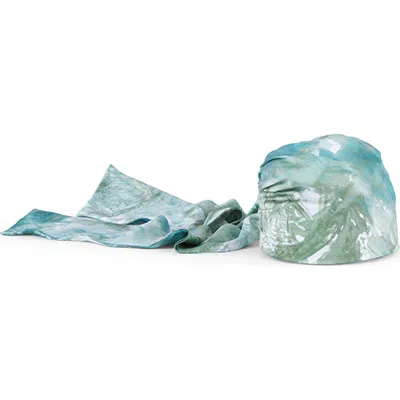 Eugenia Kim Gigi Satin Head Wrap In Green
