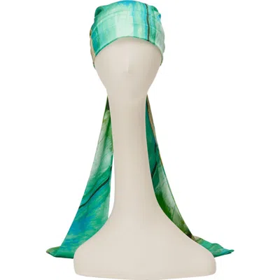 Eugenia Kim Gigi Satin Head Wrap In Green