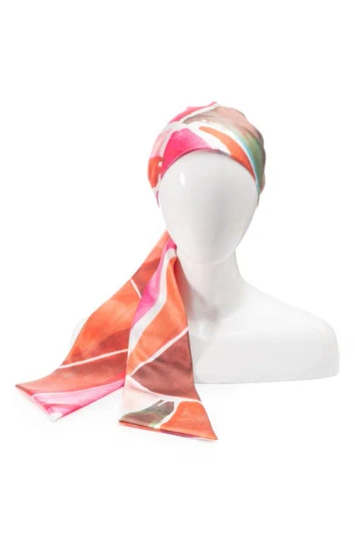 Eugenia Kim Gigi Satin Head Wrap In Pink/multi