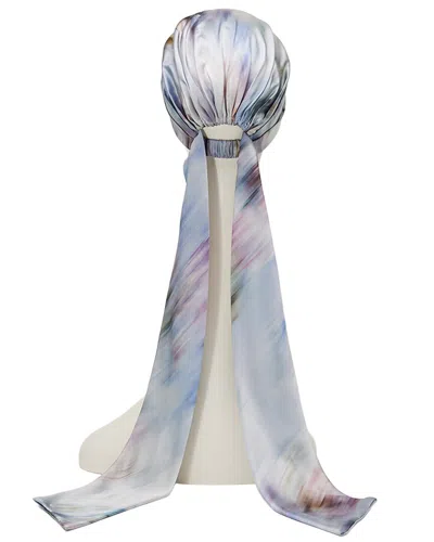 Eugenia Kim Gigi Satin Headscarf In Blue