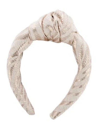 Pre-owned Eugenia Kim Glitter Animal Print Headband Hair Accessory In Gold