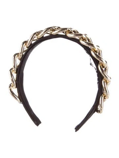 Pre-owned Eugenia Kim Gold Accent Headband W/tags In Black