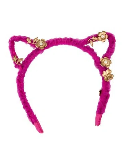 Pre-owned Eugenia Kim Gold-tone Accented Headband W/tags In Pink