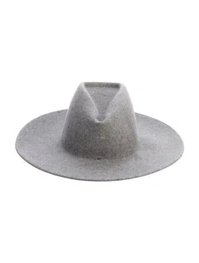 Pre-owned Eugenia Kim Grey Wool Felt Fedora Hat  W/tags In Gray