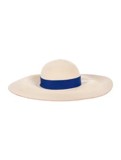 Pre-owned Eugenia Kim Hemp Blend Wide Brim Sun Hat W/tags In Neutral