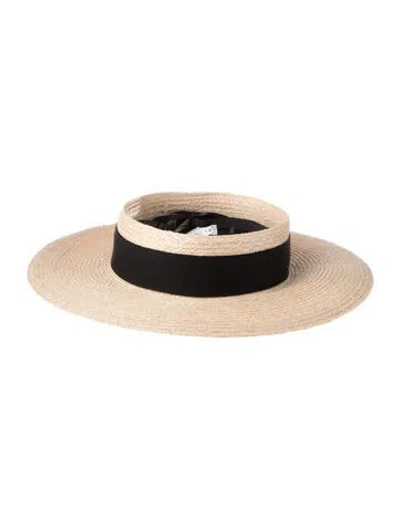 Pre-owned Eugenia Kim Hemp Crownless Wide Brim Sun Hat