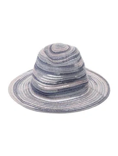 Pre-owned Eugenia Kim Hemp Hat In Blue