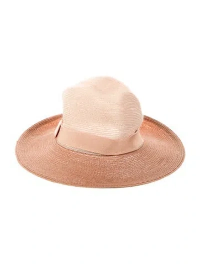 Pre-owned Eugenia Kim Hemp Panama Hat In Pink