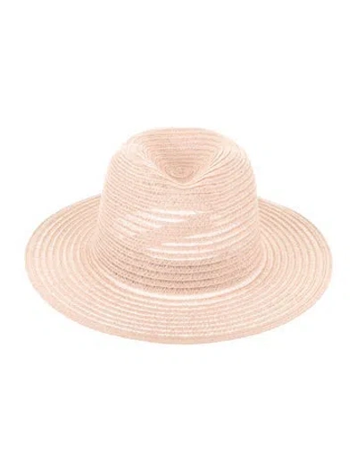 Pre-owned Eugenia Kim Hemp Wide Brim Fedora In Neutral