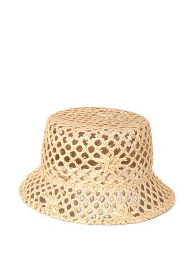 Eugenia Kim Jonah Open-stitch Hat In Neutral